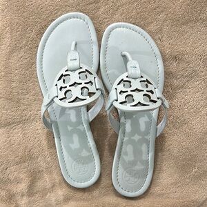 Tory Burch Light Blue Miller Patent Sandals